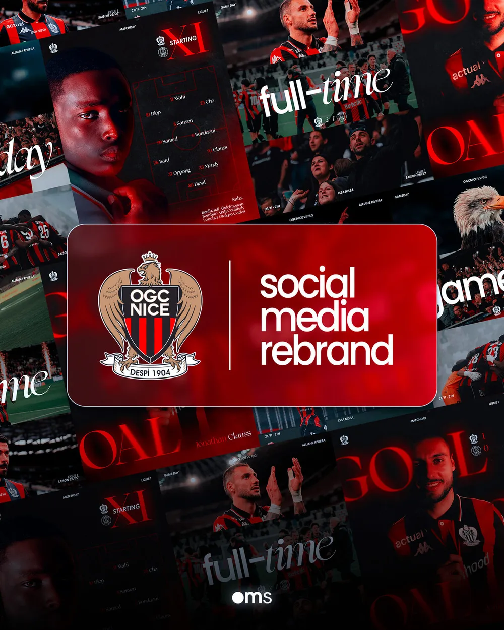 OGC Nice · Social media rebrand