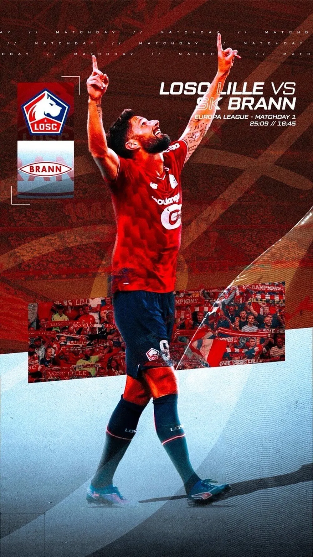 Olivier Giroud — LOSC Lille vs SK Brann, Europa League