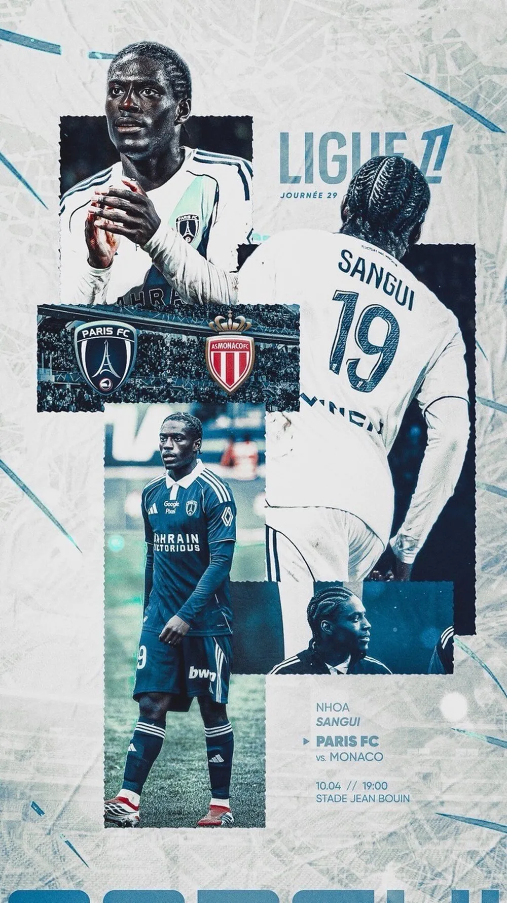 Nhoa Sangui — Paris FC vs AS Monaco